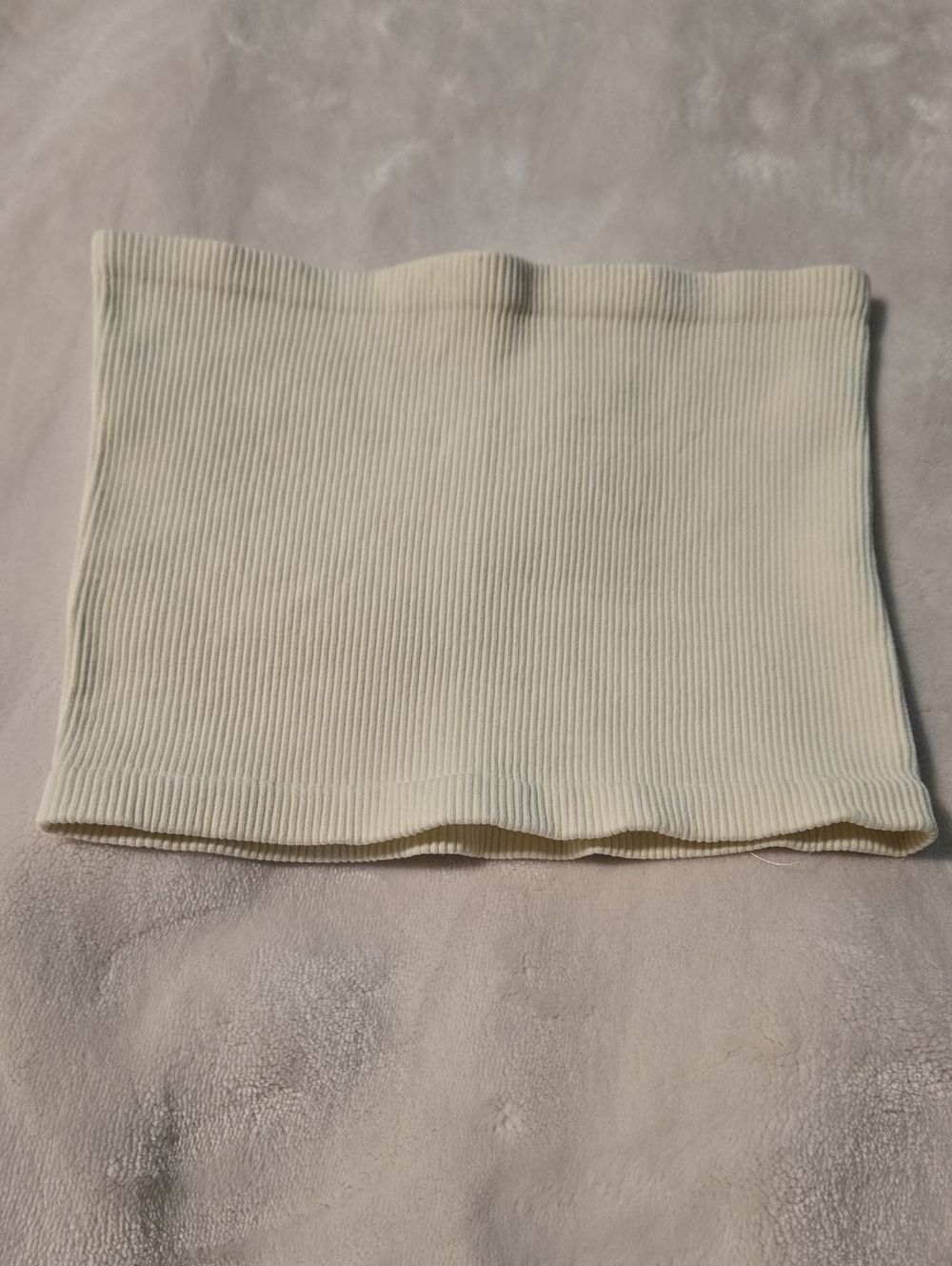 Free People Cream Ribbed Tube Top - Stretch Mini